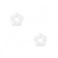 Czech glass beads flower 5mm - Chalk white - 03000